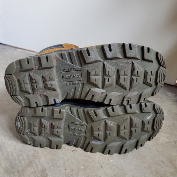 Steel toe leather work boots - Picture 4 of 9